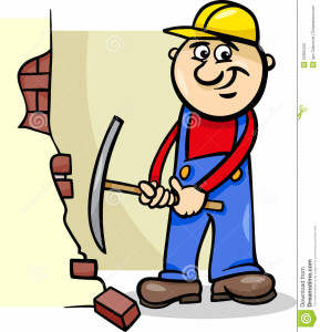 worker-pick-cartoon-illustration-man-workman-demolishing-brick-wall-axe-31805430